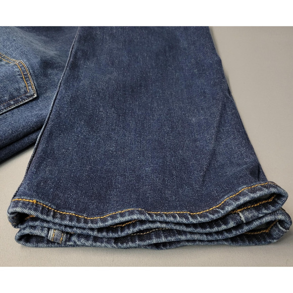 Old Navy Jeans Mens 32x32 Blue Boot Cut Built In Tough Flex Dark Wash Outdoors - Picture 6 of 15